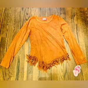 Stunning Girls Fringe Suede Blouse